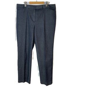 Jones New York Signature Boardroom Slim Ankle Pants in Blue — Size 16